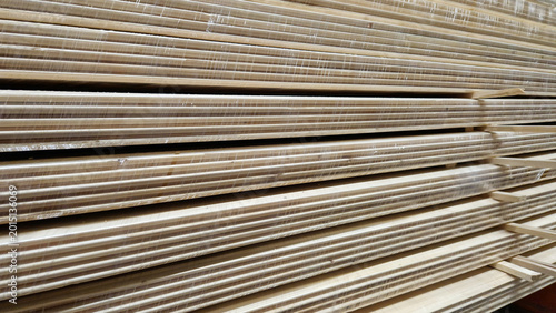 Photos Wooden lining made of softwood in bundles