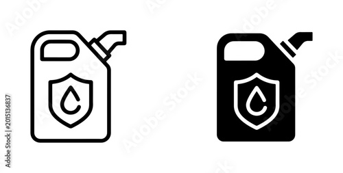 Bild auf Leinwand Fuel Can Icons, Gas Container Symbols, Safety Jerrycan Vector Graphics, Liquid S
