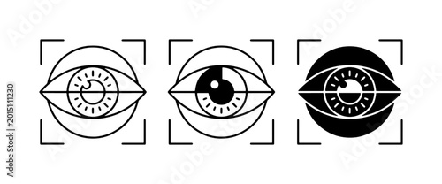 Photos Eye Scan Icons, Biometric Identification, Security Surveillance, Digital Recogni