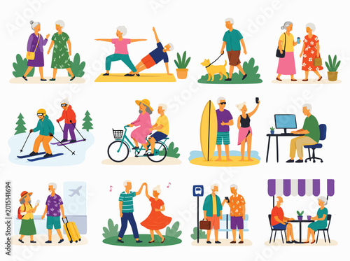Foto People participating in various sports and outdoor activities.