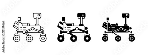 Space Rover Icons, Mars Exploration Vehicle, Planetary Exploration Technology, Scientific Discovery