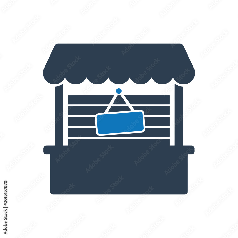 Naklejka premium Closed Hawker Stall Icon