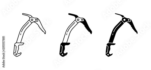 Tableau sur toile Ice Axe Set: Climbing Tools, Mountaineering Equipment, Winter Sports Gear, Outdo