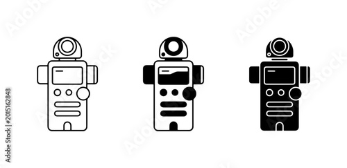 Photos Light Meter Icons, Photography Tools, Digital Exposure Meter Vector Graphics