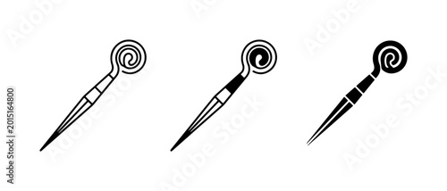 Tableau sur toile Party Blower Icons, Celebration Noise Makers, Festive Whistle Vector Set