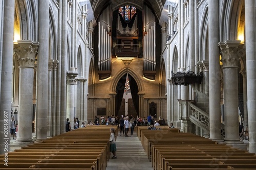 Notre-Dame Cathedral, former episcopal church of the diocese of Lausanne, today the main reformed church of the city of Lausanne, Canton of Vaud, Switzerland