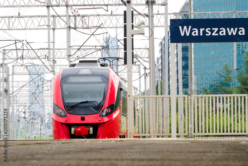Warsaw's rail infrastructure. View from the western side of Warsaw.