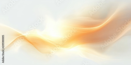 soft golden ribbons and flowing light waves across a pale background, gentle warm glow and airy gradients conveying calm, serenity, and uplifting motion