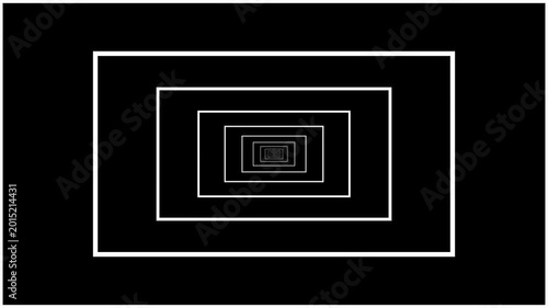 Infinitely extending minimalist geometric tunnel loop background