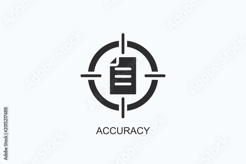 Slika na platnu Accuracy Icon Or Logo Isolated Vector Illustration