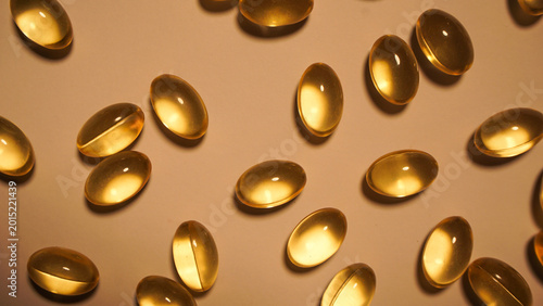 Fotografija Top view of scattered bunch of fish oil