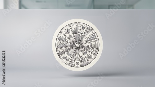 Circular Data Visualization with Graphs and Charts for Business Analysis