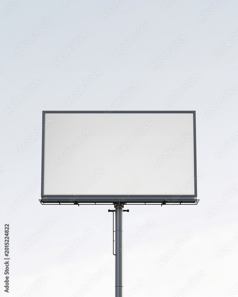 Obraz premium An empty billboard against a clear sky, ready for advertisements