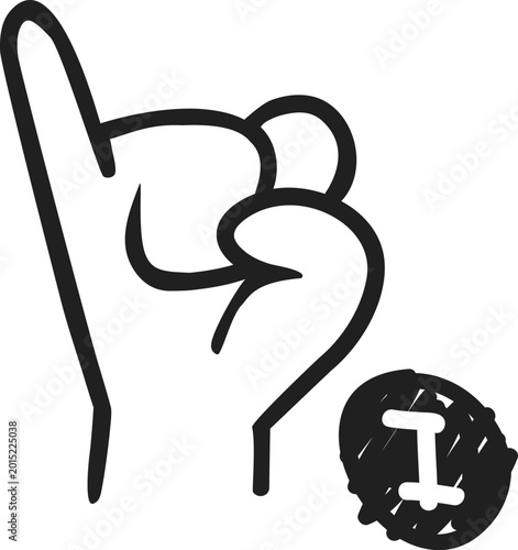Konstfotografi ASL Sign Language Letter I Pinky Swear Friendship Icon