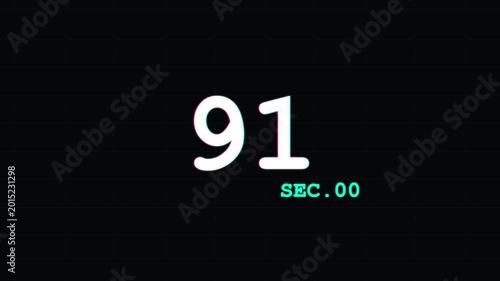 Countdown Timer Showing Declining Seconds on Digital Dark Background