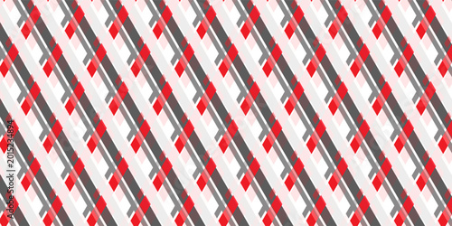 abstract simple red black and white diagonal plaid line pattern can be used background.
