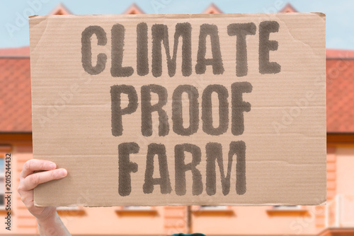Canvas Print "Climate Proof Farm" Indoor controlled farms are unaffected by extreme weather or drought