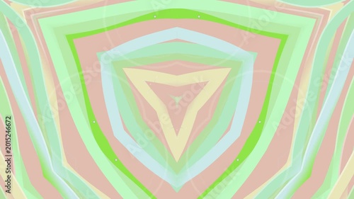 Geometric shape with pastel colors and symmetrical design