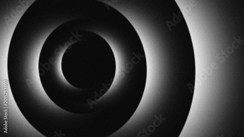 Foto Monochromatic Concentric Circles with Lo-Fi Grainy Gradient Texture