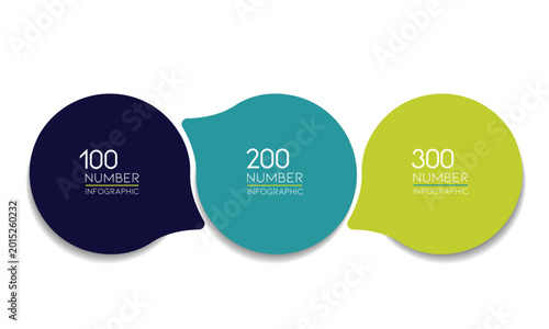 3 elements scheme, diagram. Three connected circles. Infographic template.