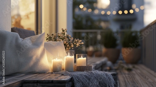 Balcony evening warm light