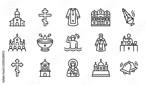 Foto Orthodox Christian Icons, Religious Symbols, Church Buildings, Baptism, Clergy,