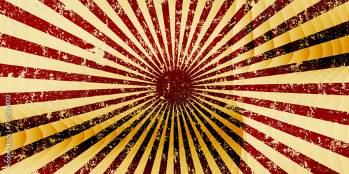 Fotografía Vintage Japan Red Rising Sun, Sun Ray - Vintage Red Rising Sun Background