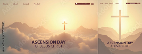 Billede på lærred Elegant ascension day background, Illustration ascension day background for webs