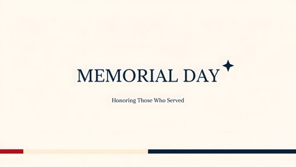 Memorial Day banner with stripes honoring military service