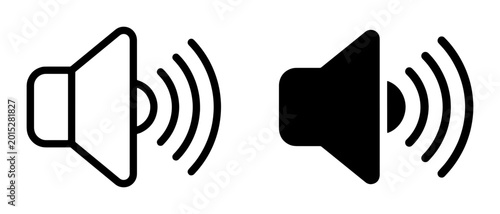 Εκτύπωση καμβά Speaker Volume Icons, Sound Wave Symbols, Audio Level Indicators, Volume Control