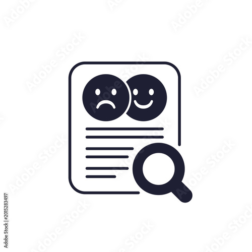 Foto sentiment analysis icon on white