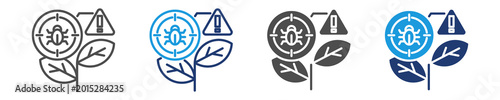 Photos natural pest control icon set multiple style