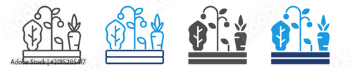 vegetables garden icon set multiple style