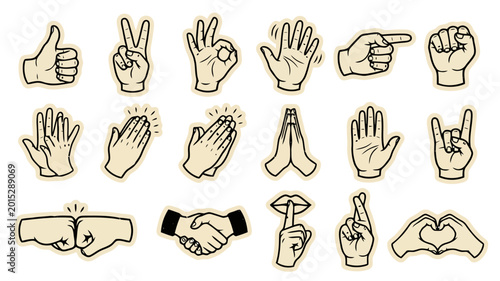 set of hand drawn vector icons
