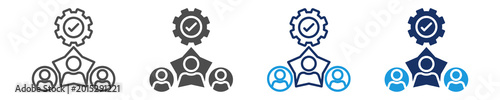 Картината върху платно qualified talent icon set with multi concept