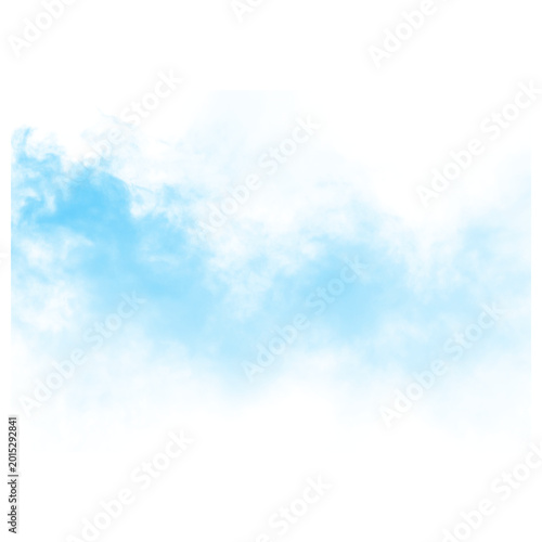  Dense Blue Fog Cloud on Black Background for Atmospheric Horror or Fantasy Scene Compositing