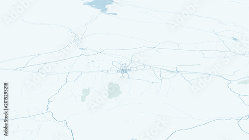 Bild auf Leinwand Modern minimalist vector map of Bishkek, Kyrgyzstan