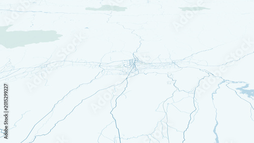 Tableau sur toile Modern minimalist vector map of Dushanbe, Tajikistan