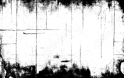 Tablou pe pânză Vector grunge texture. Black and white abstract background.