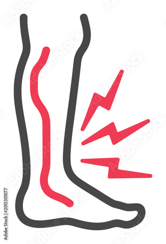 Varicose Veins Leg Pain Vector Illustration