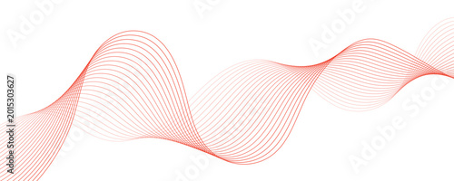 Schilderij op canvas Wavy flowing lines background