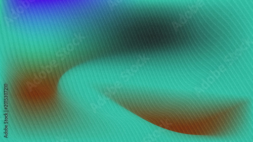 Abstract digital illustration featuring smooth gradients of teal, blue, and brown with flowing wave patterns creating a dynamic visual effect