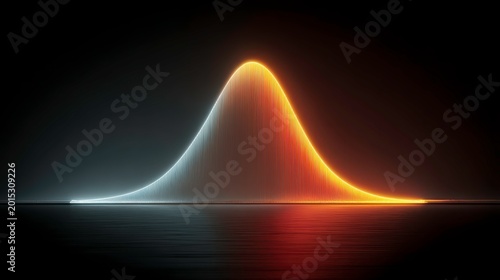 Abstract Light Waveform on Dark Surface with Gradient Colors