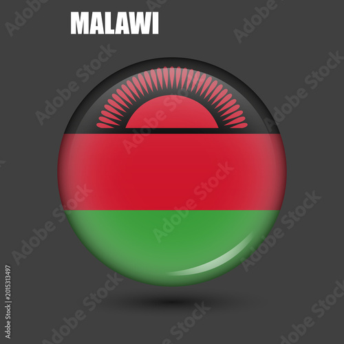 The national flag of Malawi is round.Vector.A round 3d flag icon with high detail.A spherical illustration of the flag. Free Download The national flag of Malawi is round.Vector.A round 3d flag icon with high detail.A spherical illustration of the flag. - GFXLoad