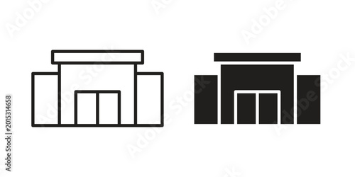 Fotografie Showroom icon in line design. editable stroke icon vector. EPS10