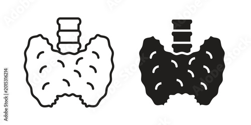 Thyroid gland icon in line design. editable stroke icon vector. EPS10