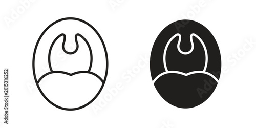 Tonsil icon in line design. editable stroke icon vector. EPS10