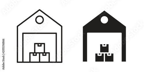 Photos Warehouse icon in line design. editable stroke icon vector. EPS10