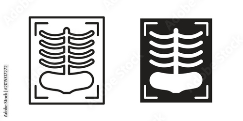 X ray icon in line design. editable stroke icon vector. EPS10