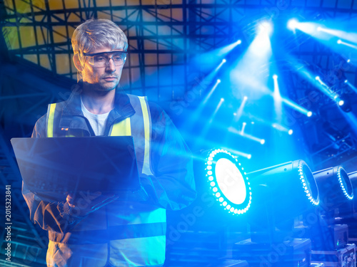 Stage lighting, technician ...